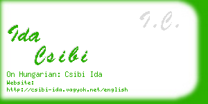 ida csibi business card